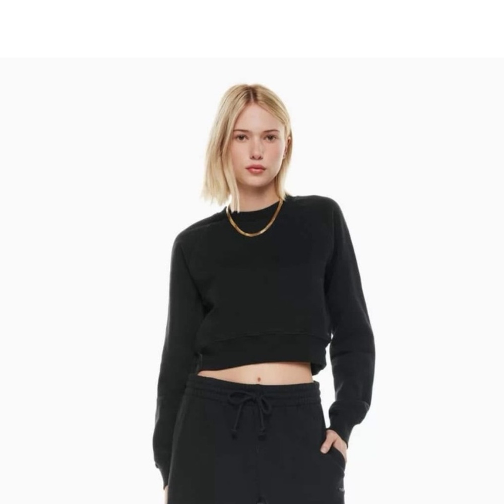 TNA black cropped sweatshirt